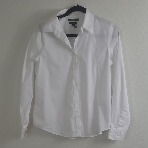 Lauren Ralph Lauren Tops - Lauren Ralph Lauren Non Iron Clasdic Whiye Shirt Size Large